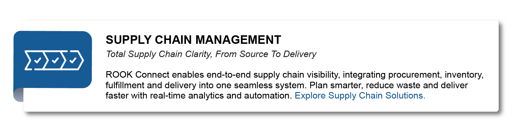 SUPPLY CHAIN MANAGEMENT