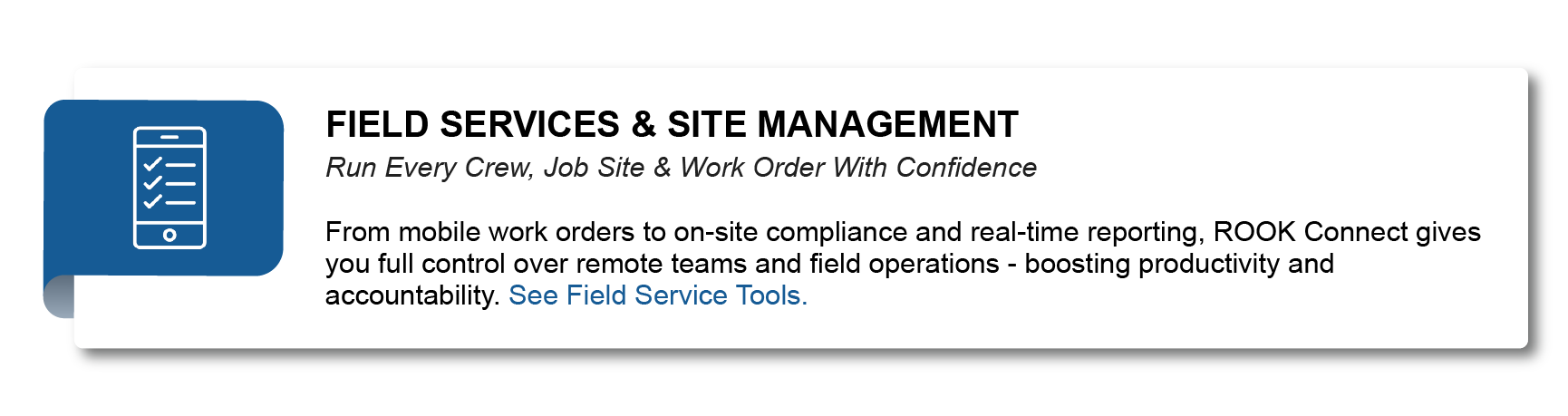 FIELD SERVICES & SITE MANAGEMENT