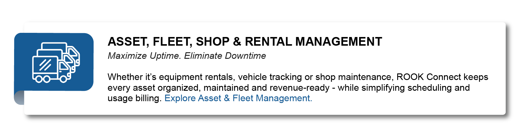 ASSET, FLEET, SHOP & RENTAL MANAGEMENT