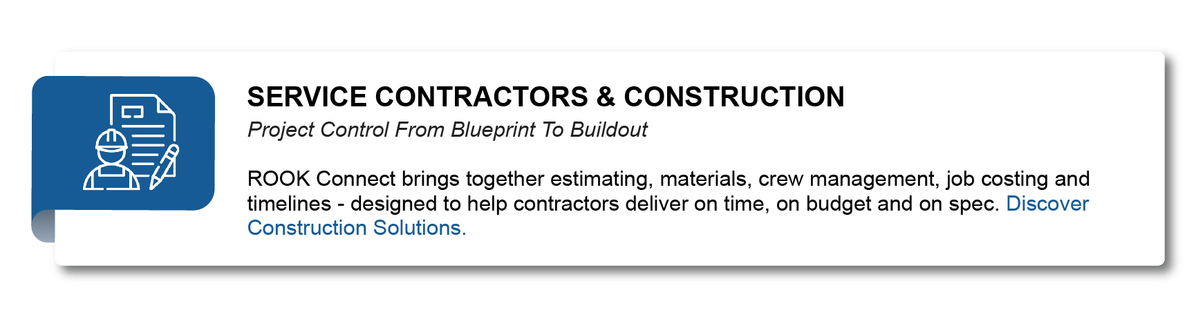SERVICE CONTRACTORS & CONSTRUCTION